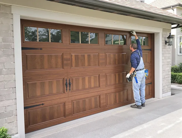 Custom garage door showcase by Hinesville Garage Door Repair in Hinesville