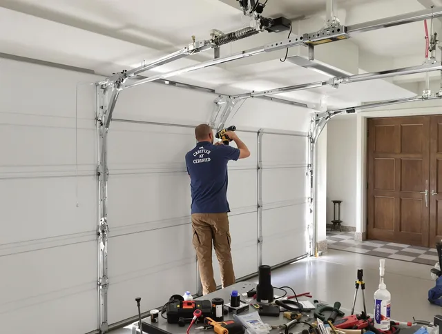 Hinesville Garage Door Repair certified technician performing precision garage door repair in Hinesville