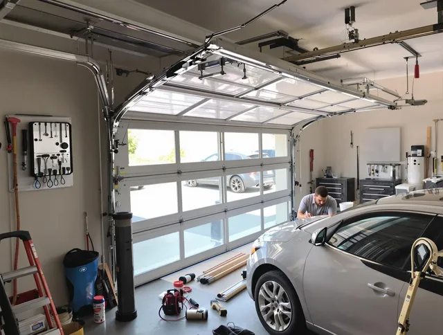 Garage door noise reduction service by Hinesville Garage Door Repair in Hinesville